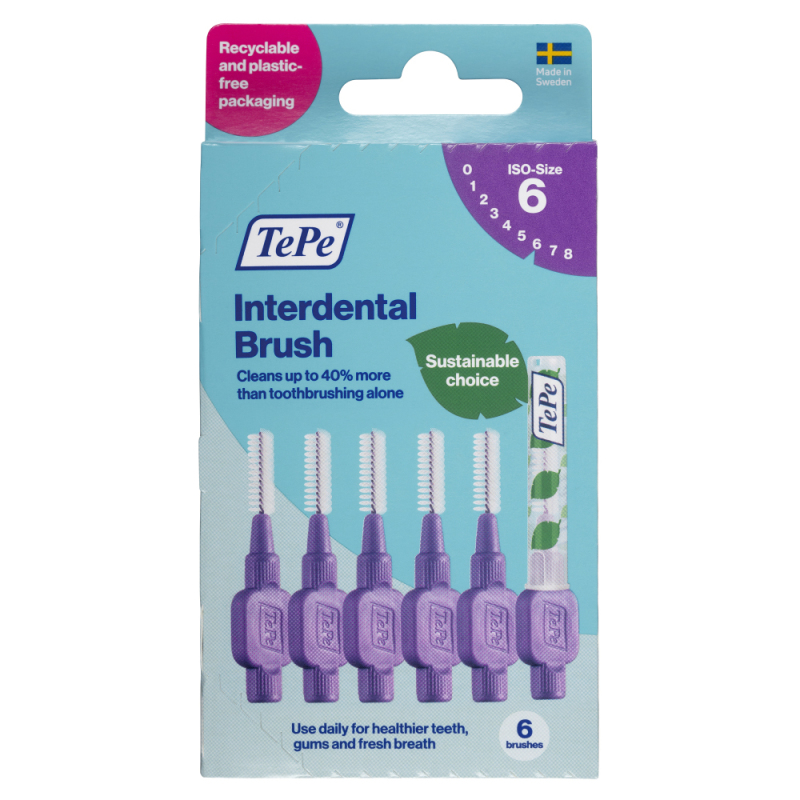 TePe Interdentale Ragers Original Paars 1,1mm Maat 6 6 Stuks