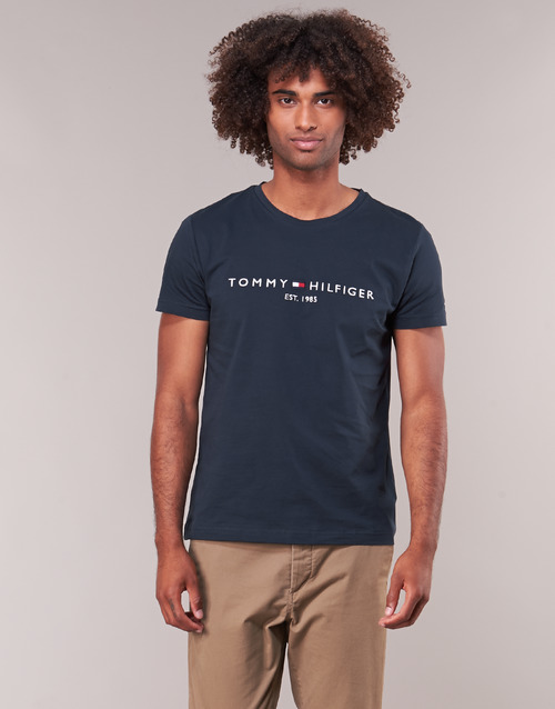 Tommy Hilfiger - TOMMY FLAG HILFIGER TEE Marino