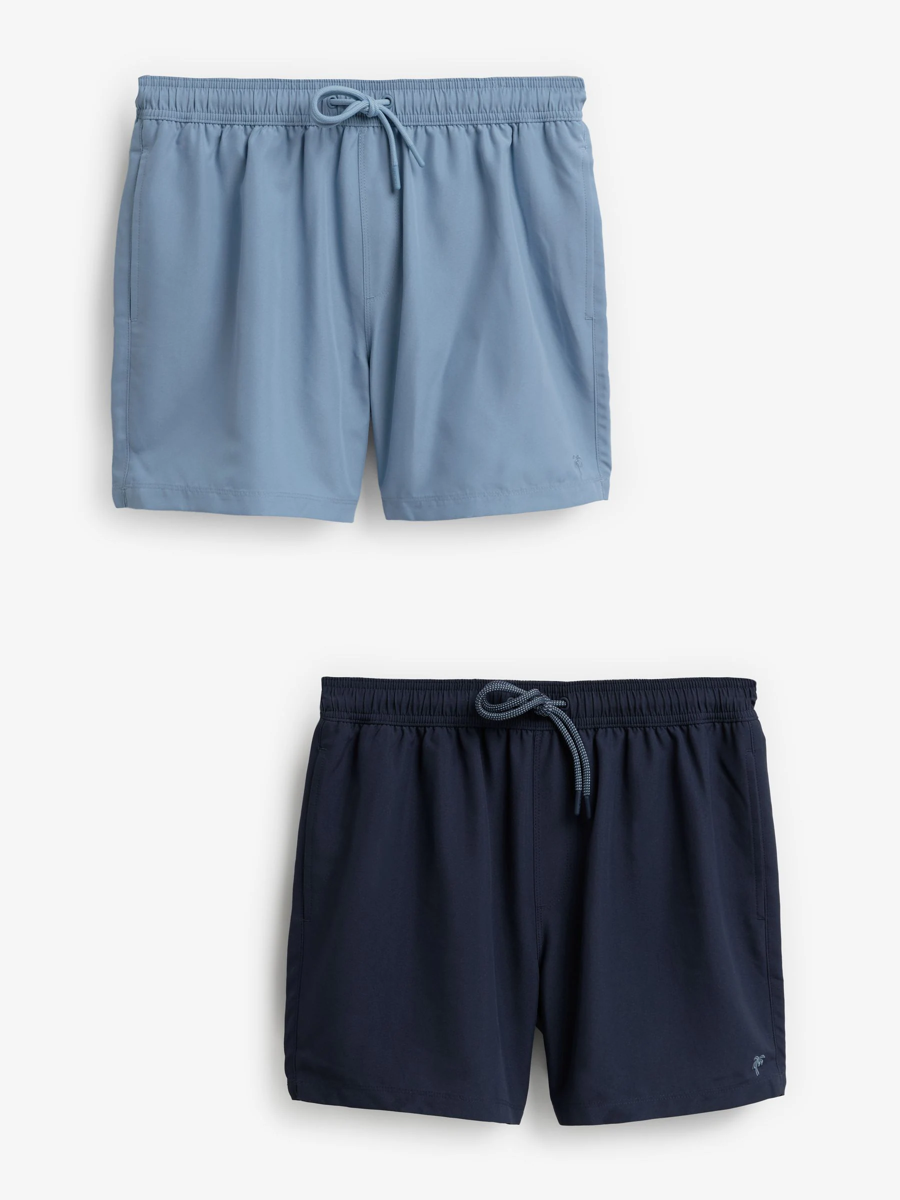 Leiblauw/marineblauw - Essential zwemshorts 2 stuks