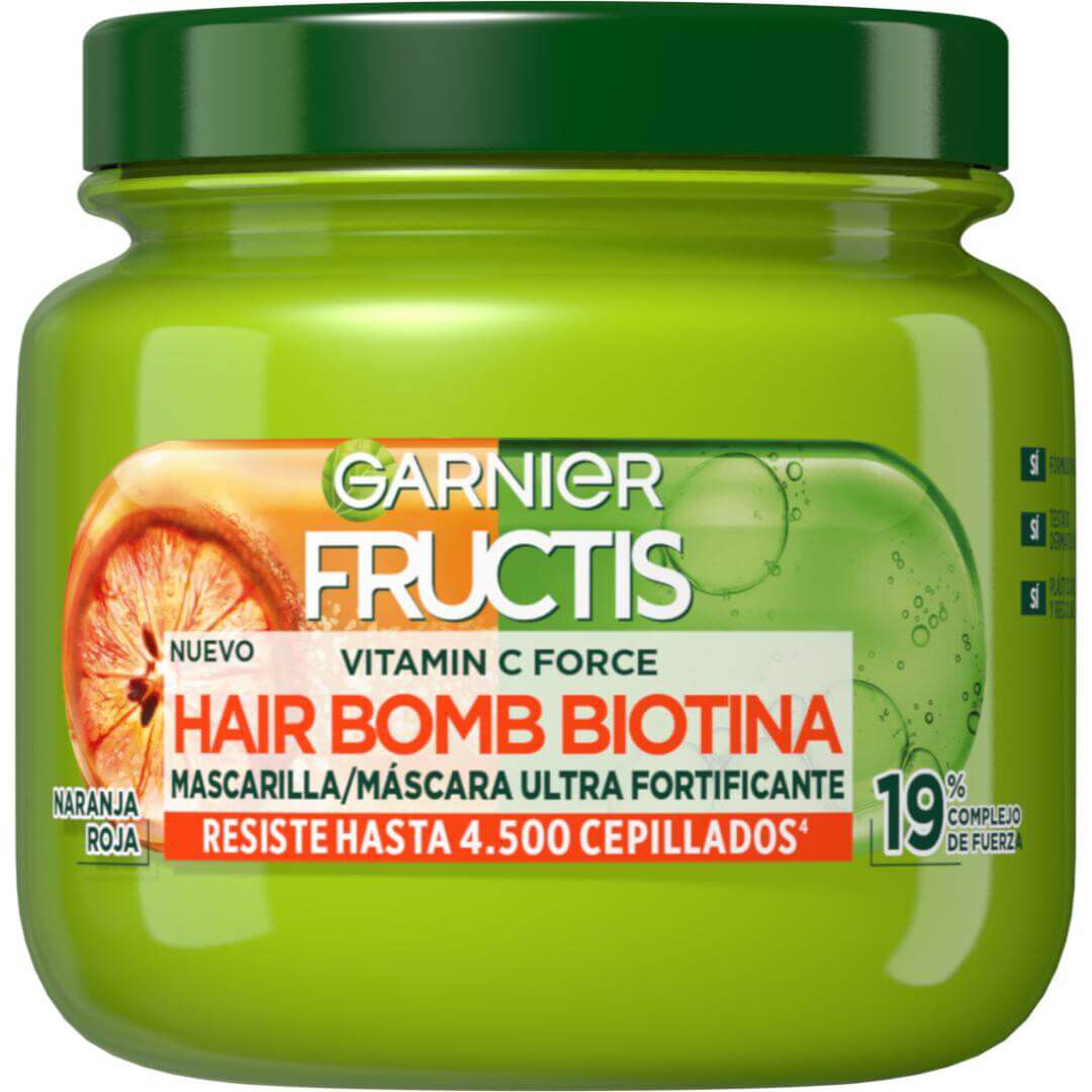 GARNIER  Fructis - Máscara hair bomb biotina - 320ml