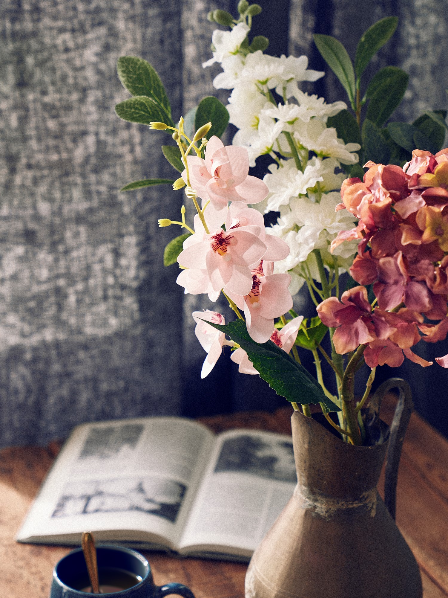 Kunstig blomst orkidé | 84 cm. | Rose