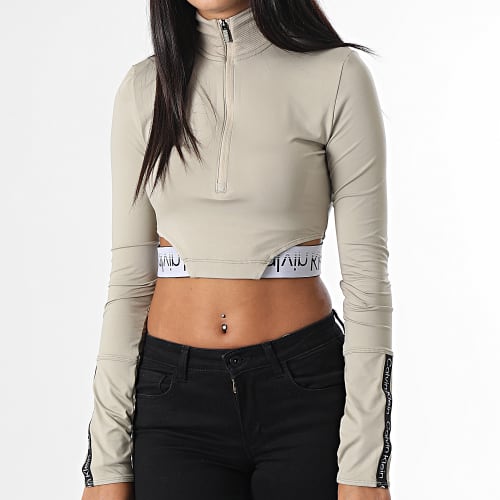 Top Manches Longues Femme GWF2K200 Beige