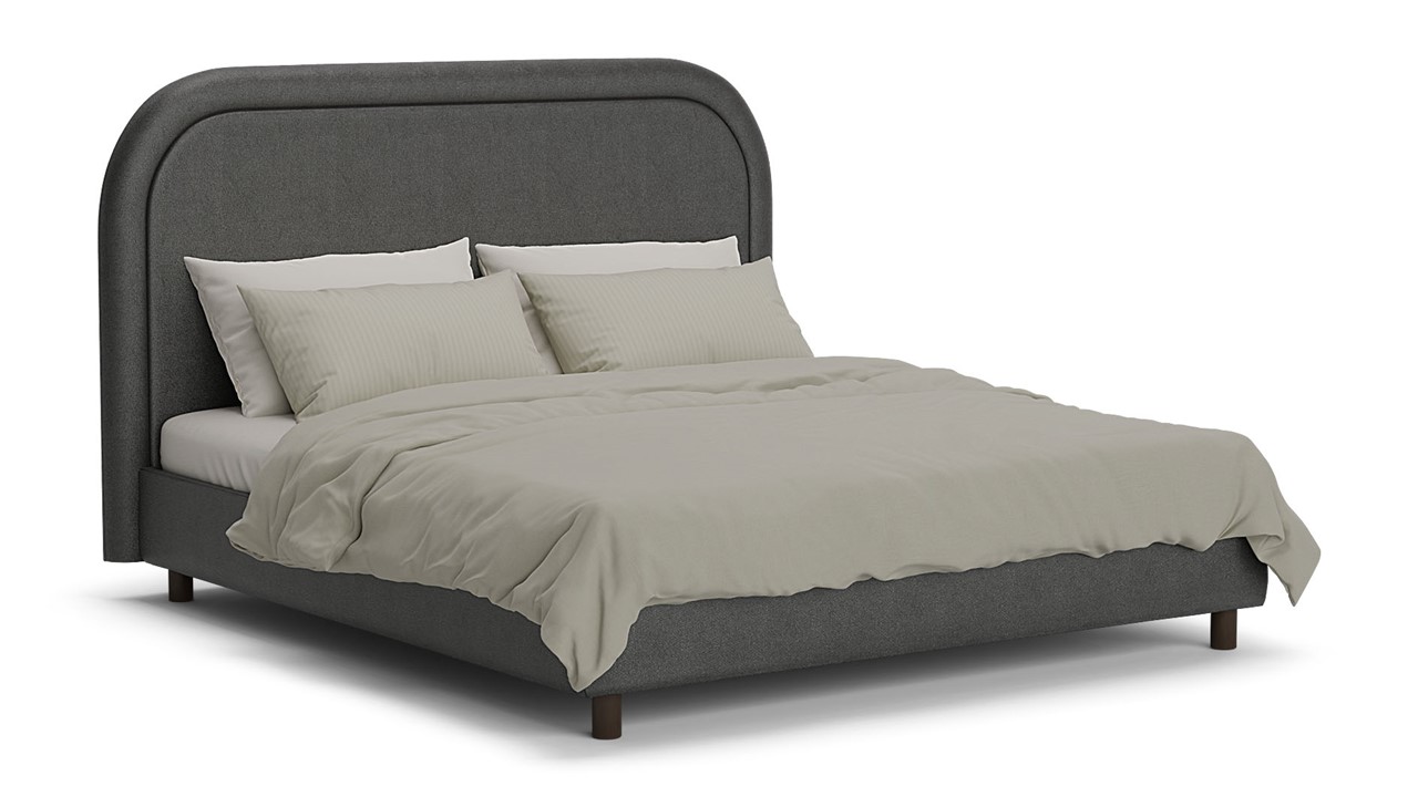 Bed Amber - Velvet glow dark grey