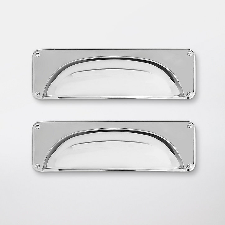 Poignée de meuble de cuisine GoodHome Juniper Argent L. 9.6 cm, 2 pièces