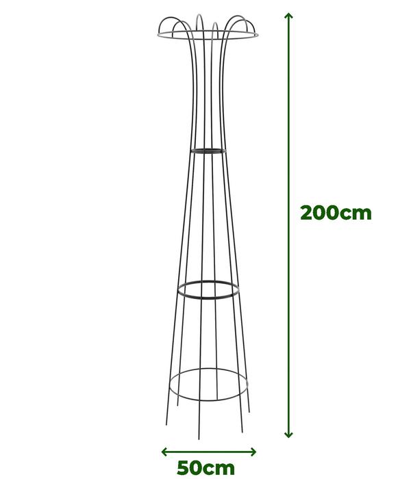 Dehner Premium Metall-Obelisk Maxima, schwarz