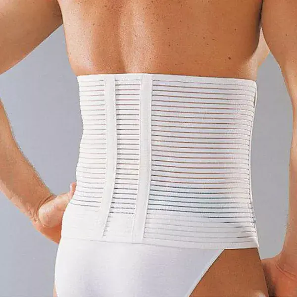 Cinto toracoabdominal Thuasne Dynabelt, 26 cm de altura, tamanho 2, branco