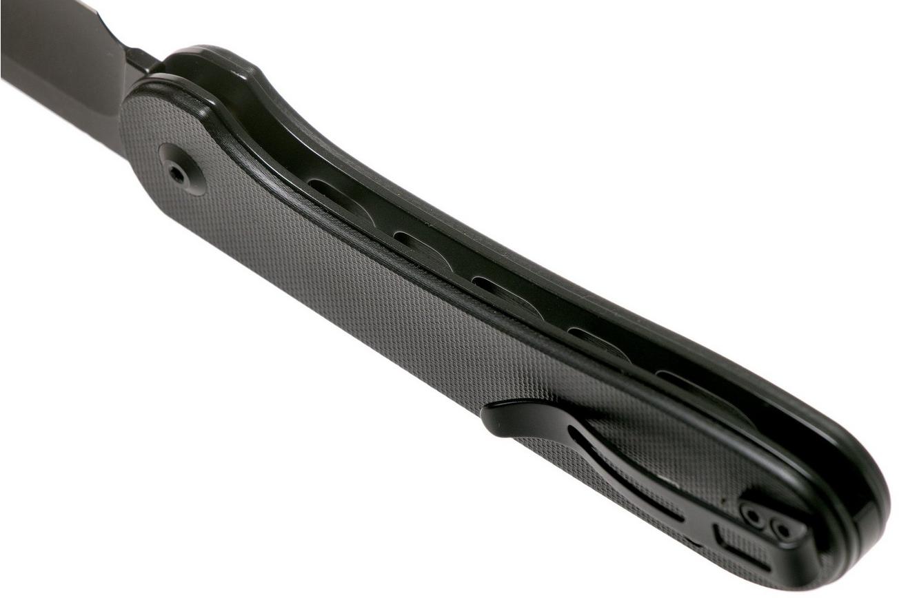 Civivi Elementum Button Lock C2103A Black, Black G10 zakmes