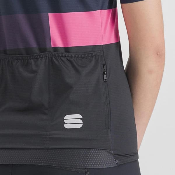 Maillot vélo SPORTFUL SNAP W JERSEY BLACK GALAXY BLUE