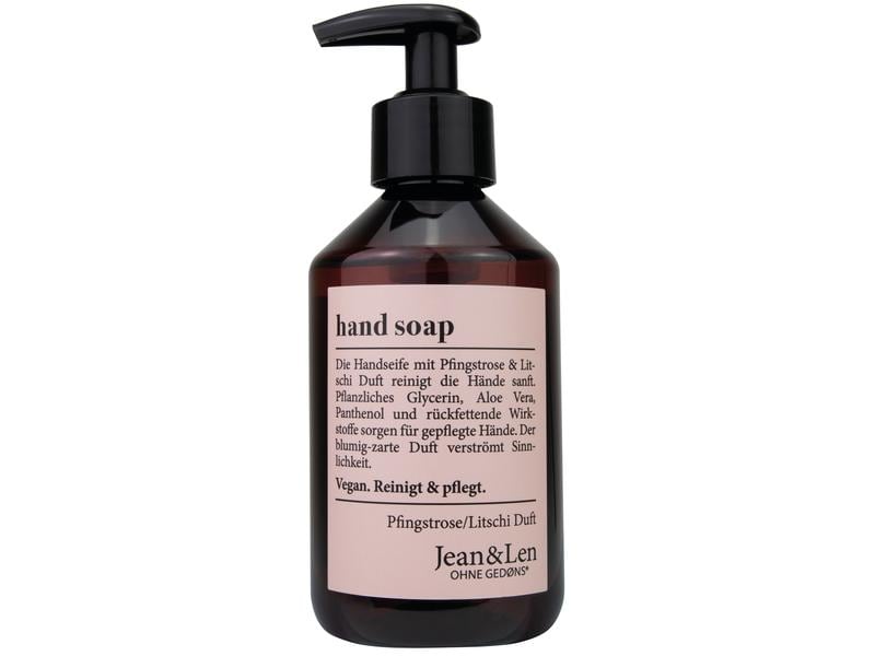 Jean & Len Flüssigseife Pfingstrose und Litschi 250 ml Sanfte und natürliche Reinigung der Hände