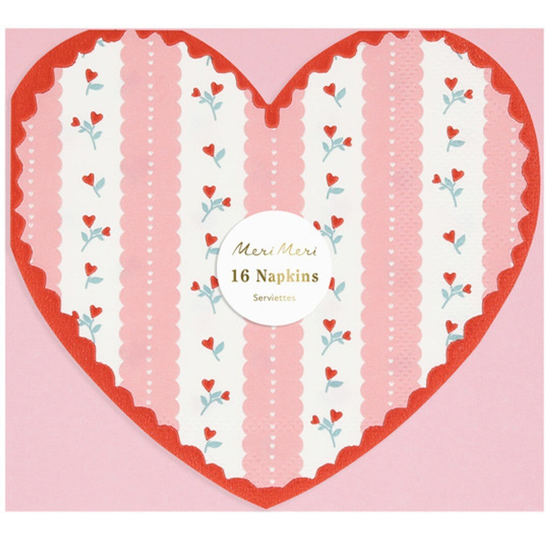 Meri meri servetten vintage rose - 16st