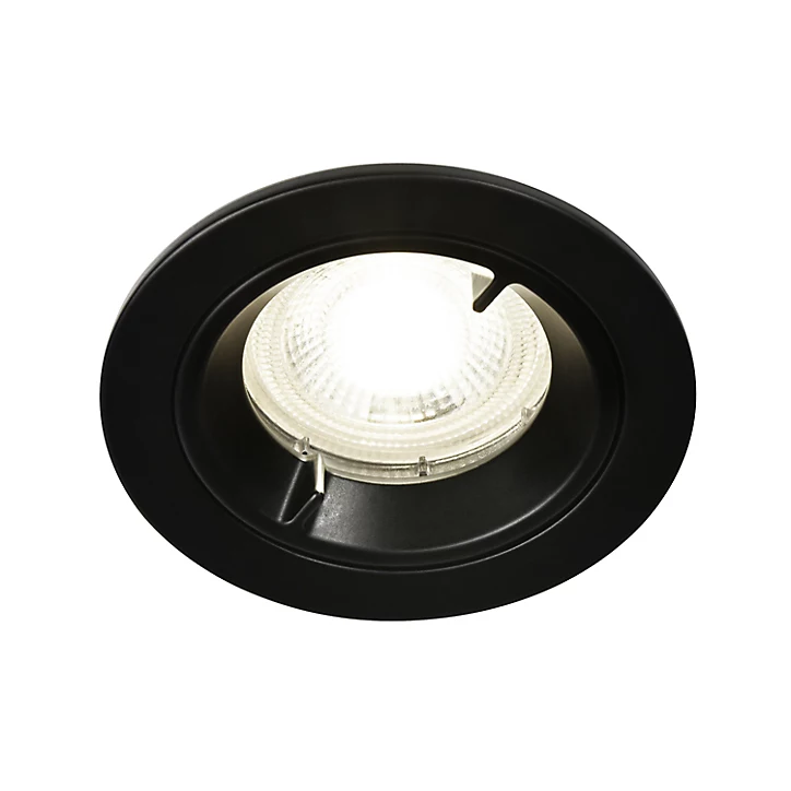 Lot 3 spots à encastrer Caius LED GU10 Ø8,5cm IP44 345lm 50W 5.2W GoodHome blanc neutre noir