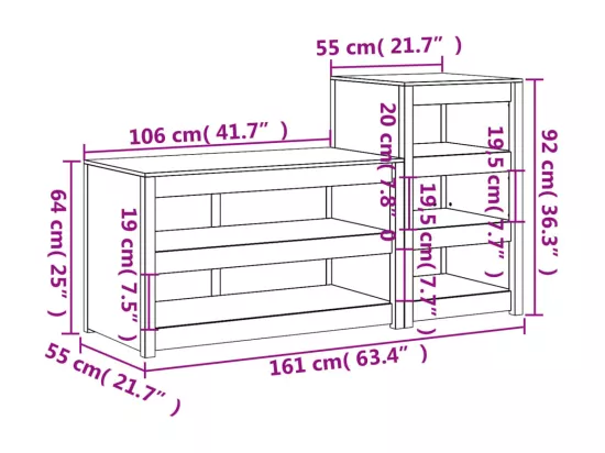 Armoires de cuisine d'extérieur 2 pcs bois massif douglas