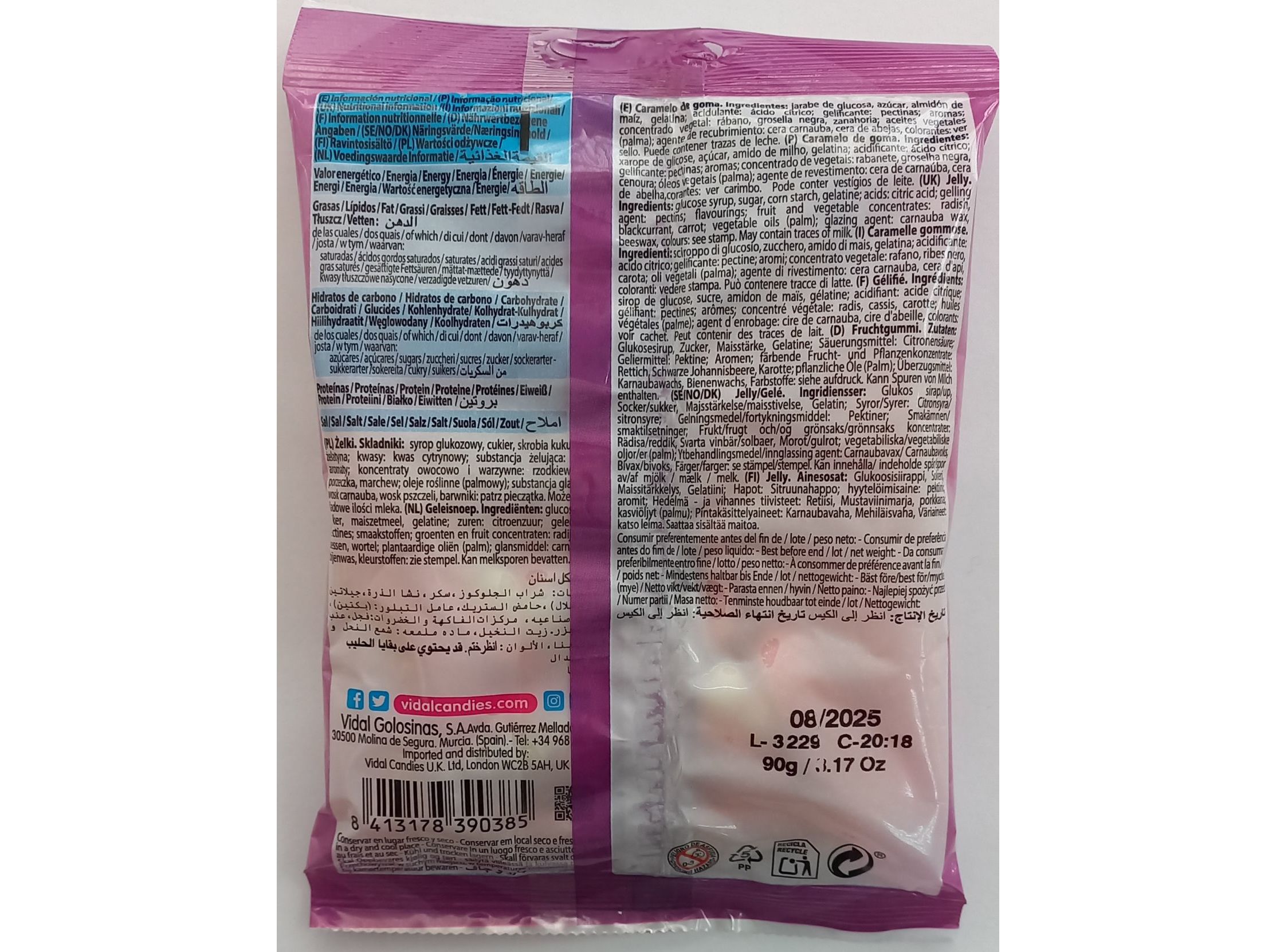 GOMAS VIDAL JELLY TEETH 90G