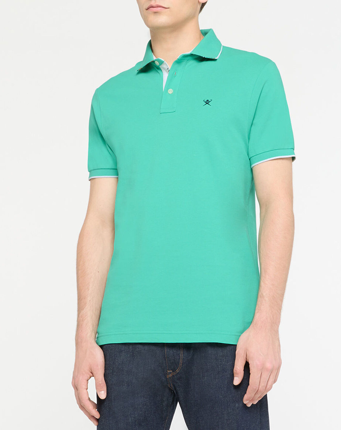Hackett London Polo Slim Fit vert moyen