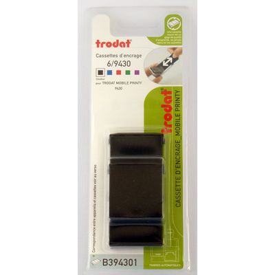Trodat - 3 Encriers 6/9430 recharges pour tampon Mobile Printy 9430 - noir