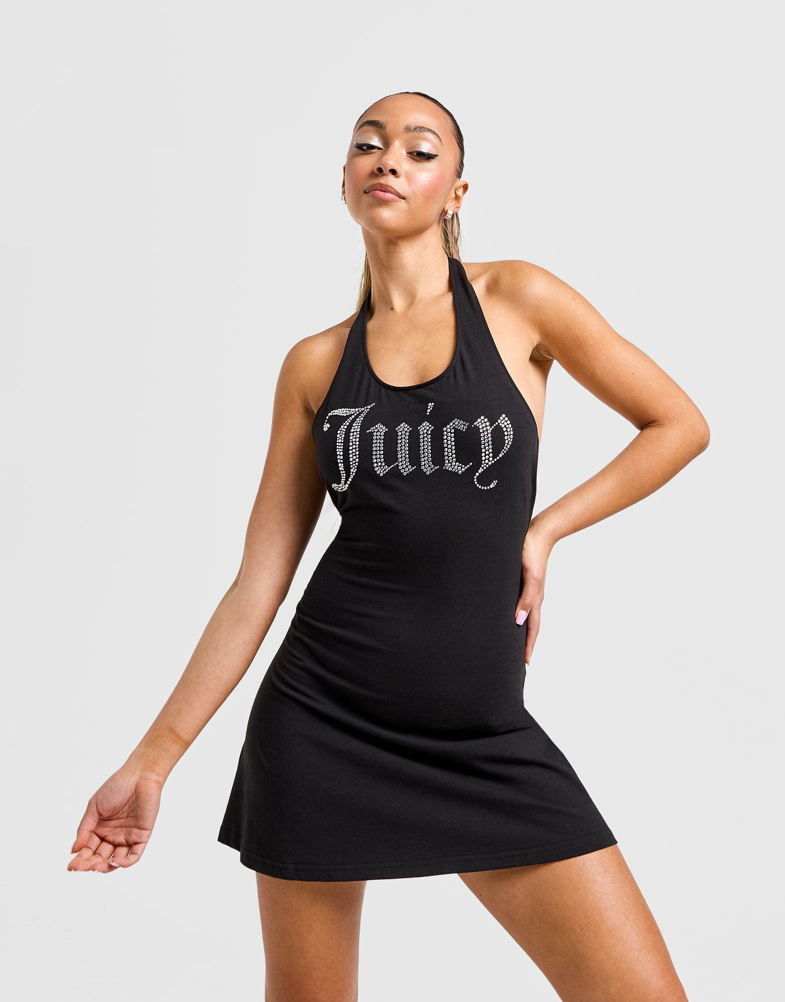 JUICY COUTURE Robe en Velours Diamante Halter Femme
