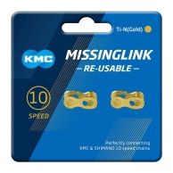 Attache Rapide KMC Missing Link R10 Ti-N 10V Or (x2 Unités)