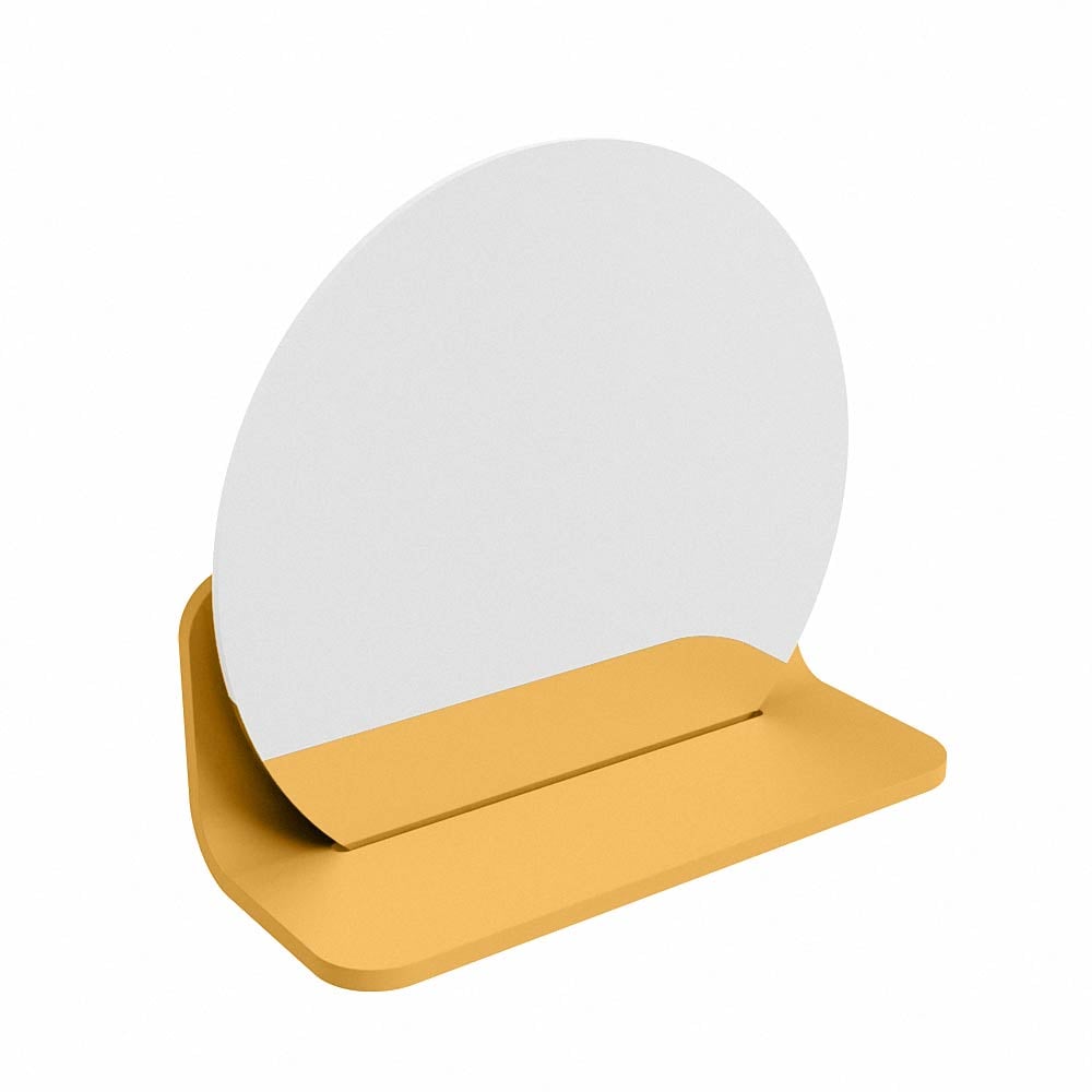Mondiaz Spot spiegel rond Ø30cm met planchet ocher