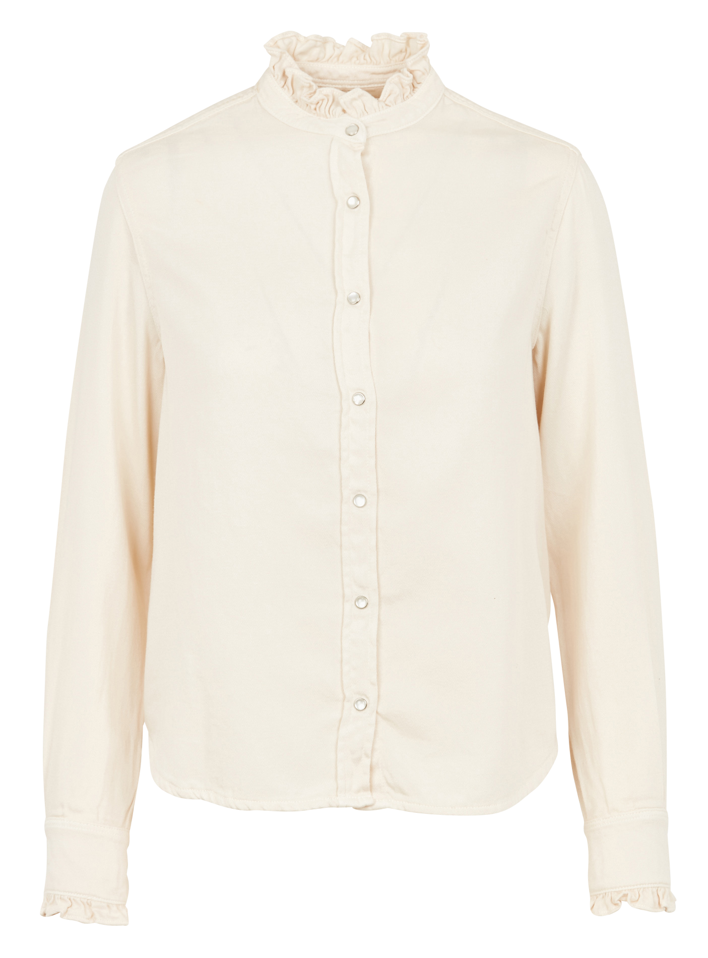 GABY - Chemise col victorien en coton| Blanc