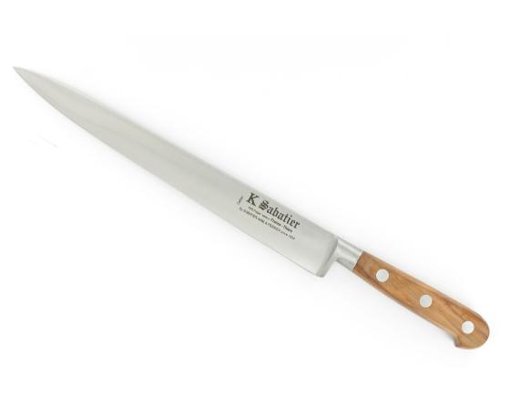 Tranchelard 25 cm- Acier Carbone - Manche Olivier Couteaux de cuisine professionnel