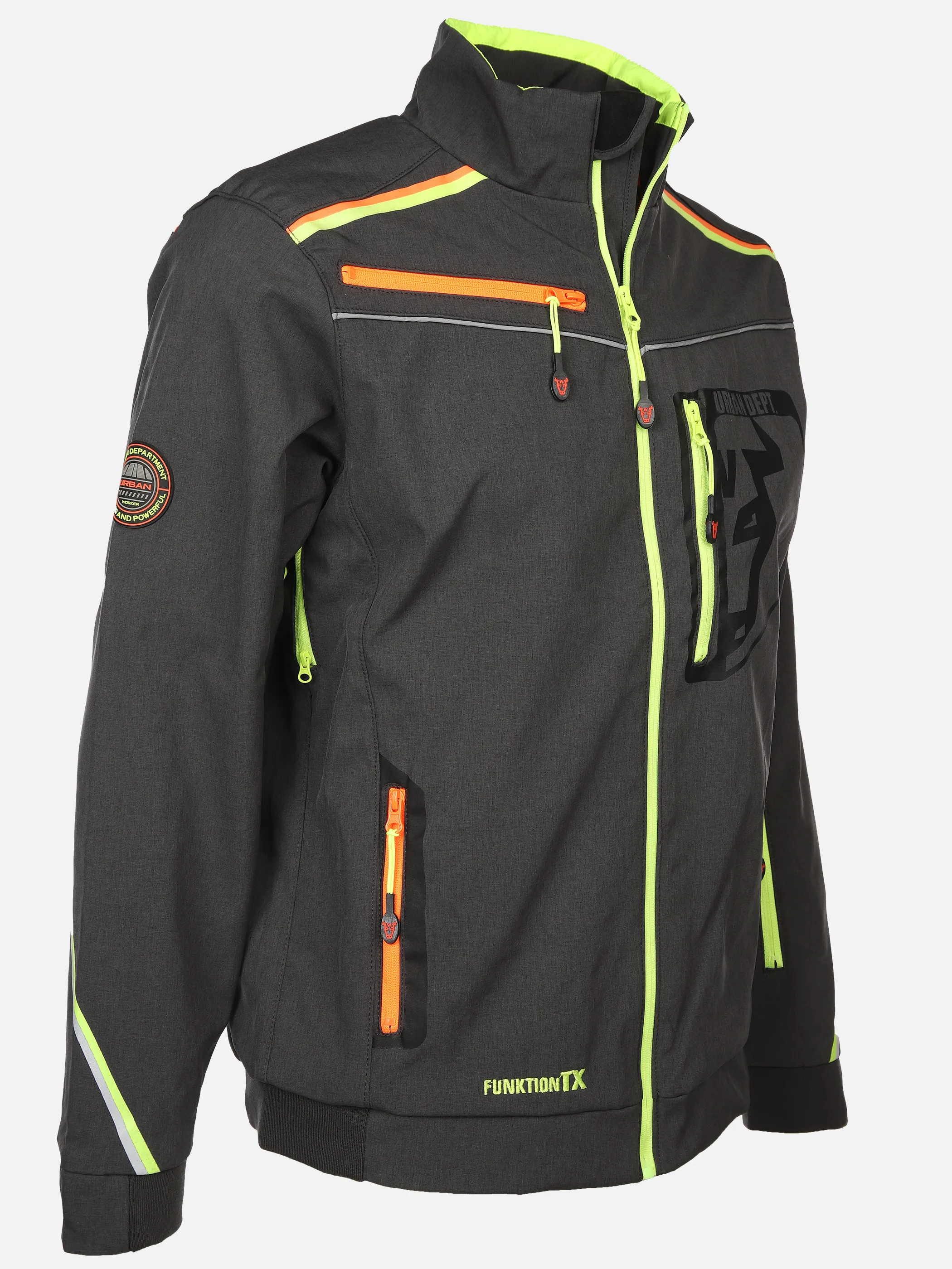 Herren Softshelljacke mit Neondetails
