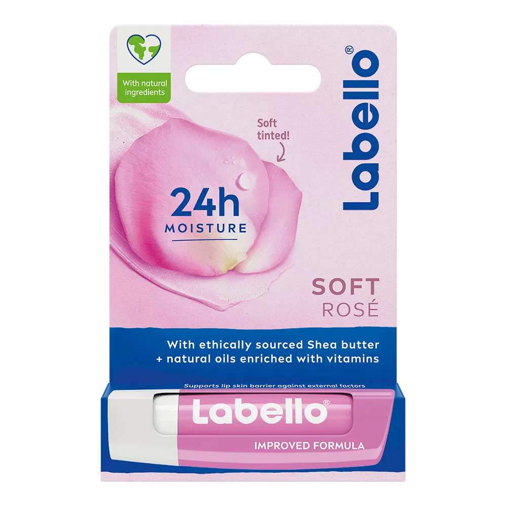 Labello Soft Rose Lip Balm - 5,5 ml.