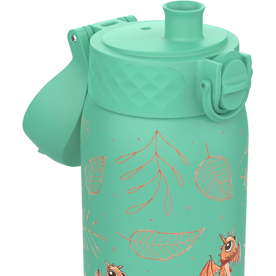 ion8 Kindertrinkflasche auslaufsicher 400 ml Drachen  türkis