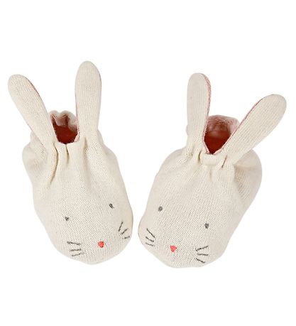 Meri Meri Krabbelschuhe - Peach Bunny Baby Booties