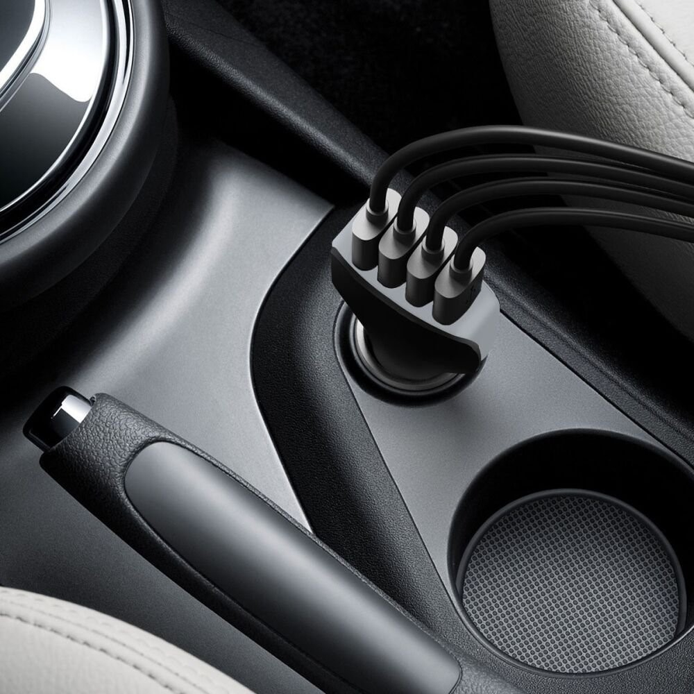 Universal 4-fach USB Auto KFZ Ladegerät Quick Charge 3.0 - Schwarz