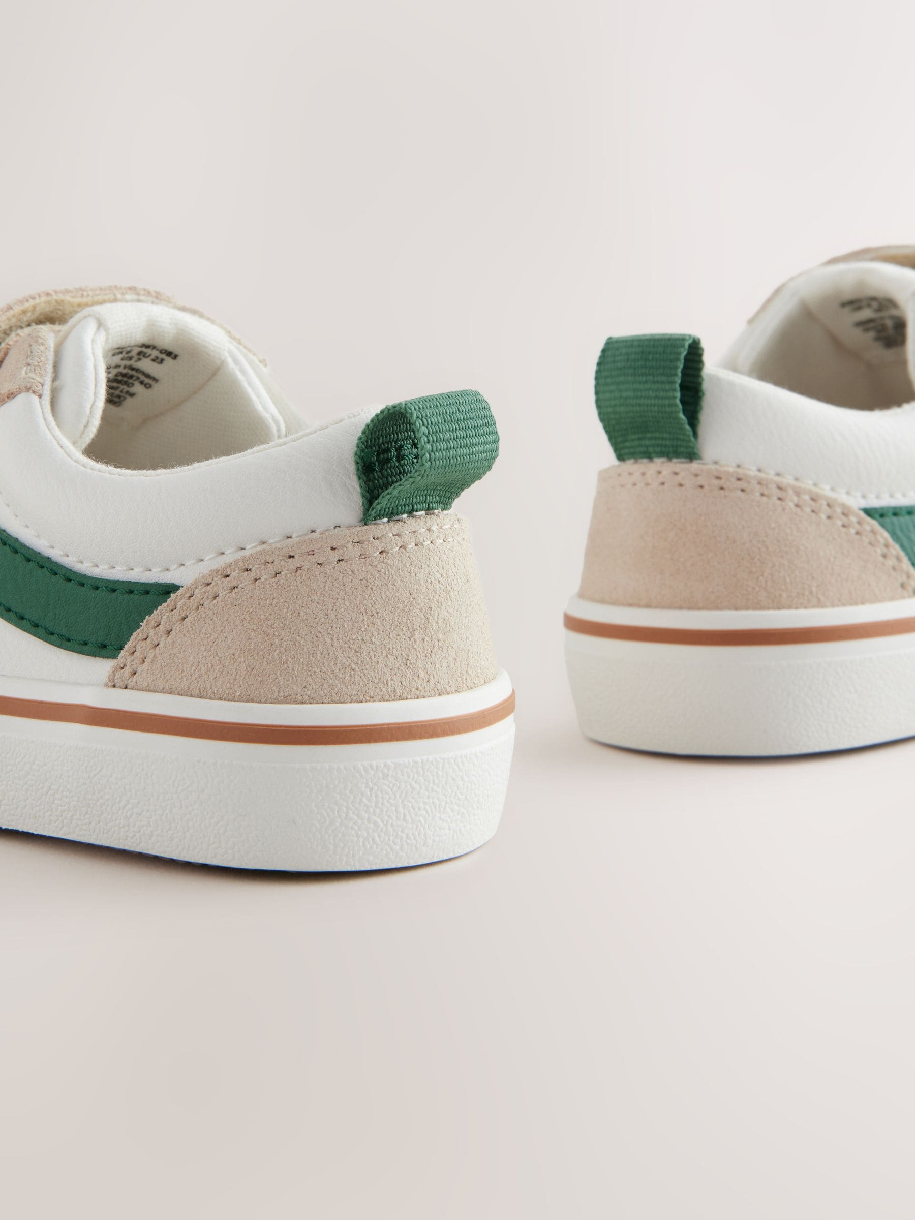 Wit/groen - Klittenbandsluiting Skate Trainers