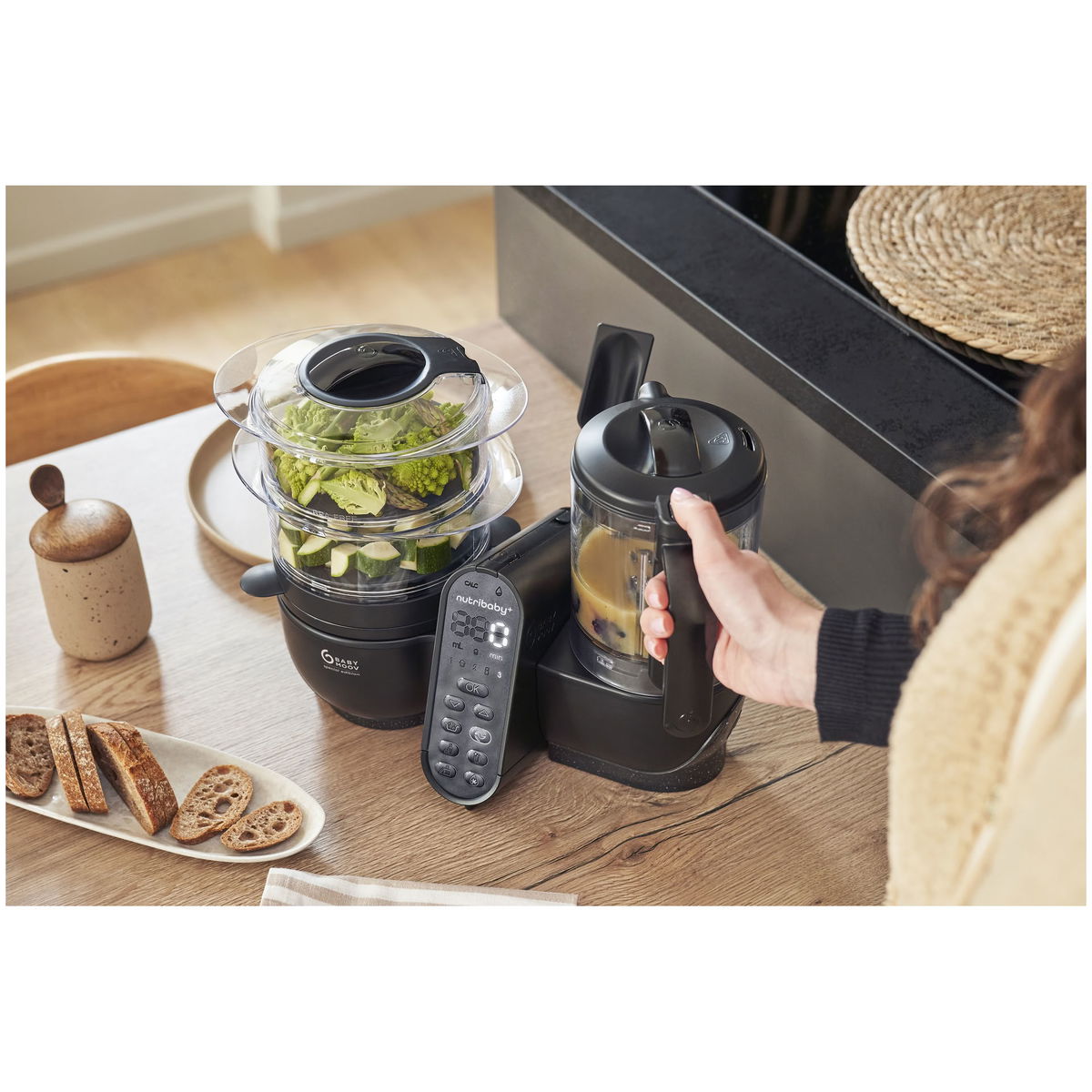 BabymoovBabymoov   Nutribaby Plus XL Nahrungszubereiter Black