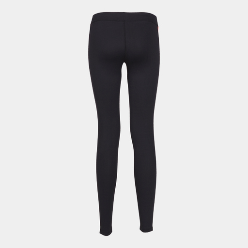 Meia-calça comprida Joma Ascona, cor preto coral fluorescente.