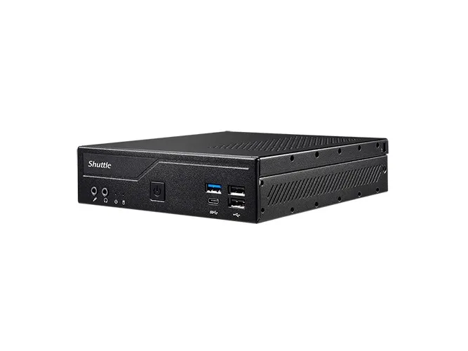 Shuttle XPC slim DH610 - Barebone - Slim-PC LGA1700 sokkel - Intel H610 - uden CPU - RAM 0 GB - Gigabit Ethernet, 2.5 Gigabit Ethernet - sort