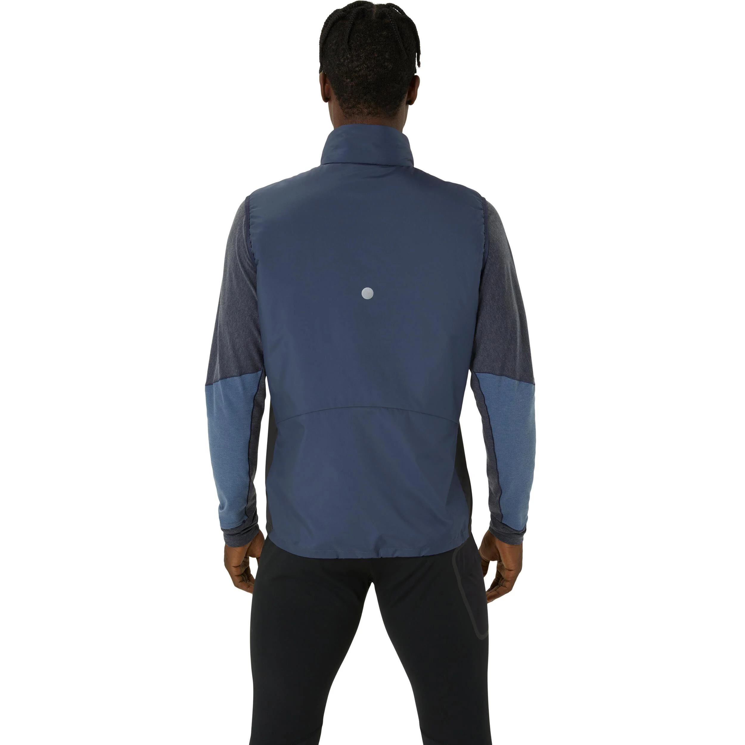 ASICS Road Winter Gilets De Course Hommes - Bleu Foncé