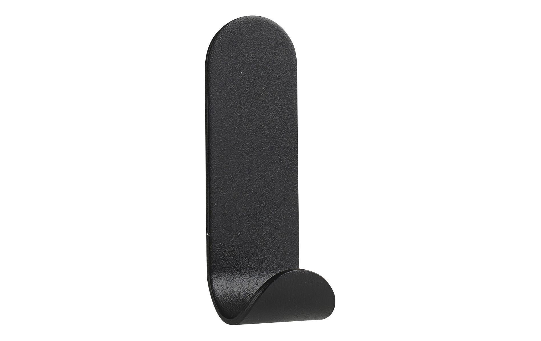 Wandhaken 7,5 cm, SchwarzWandhaken aus Edelstahl, Schwarz
