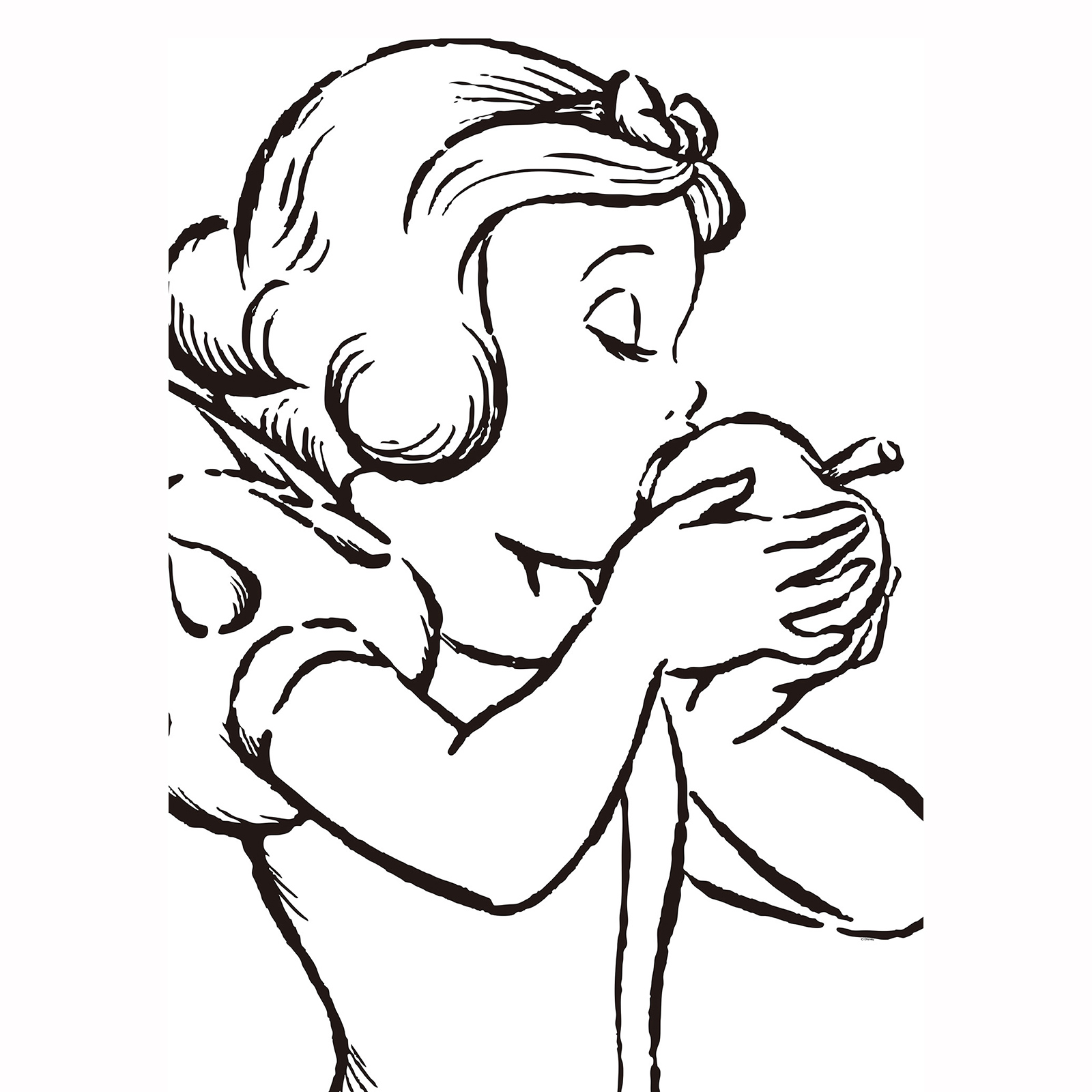 Wandbild SNOW WHITE APPLE BITE - schwarz-weiß - 50x70 cm
