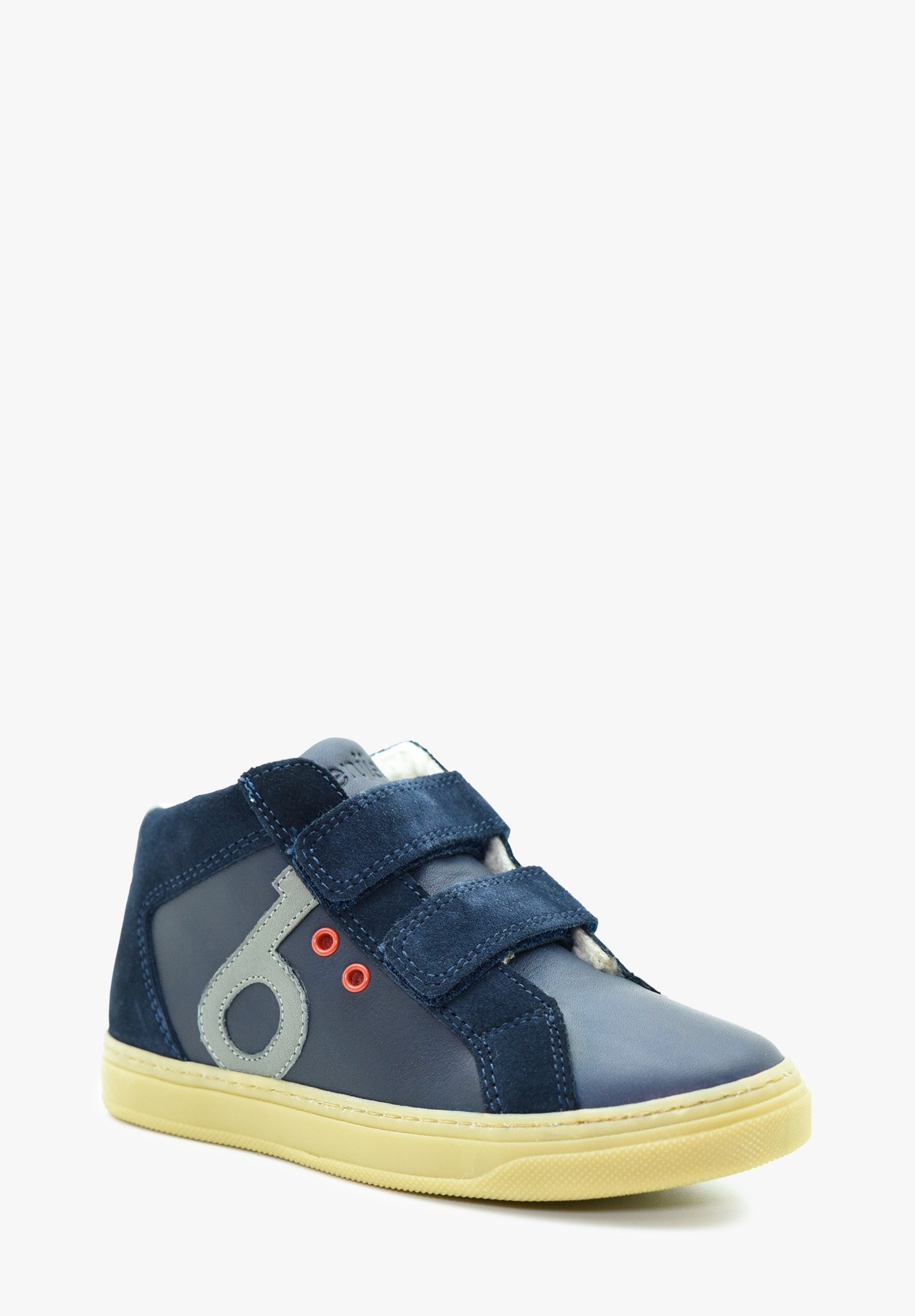 Orello logo TEX Wollfutter Kinder Dunkelblau Grau