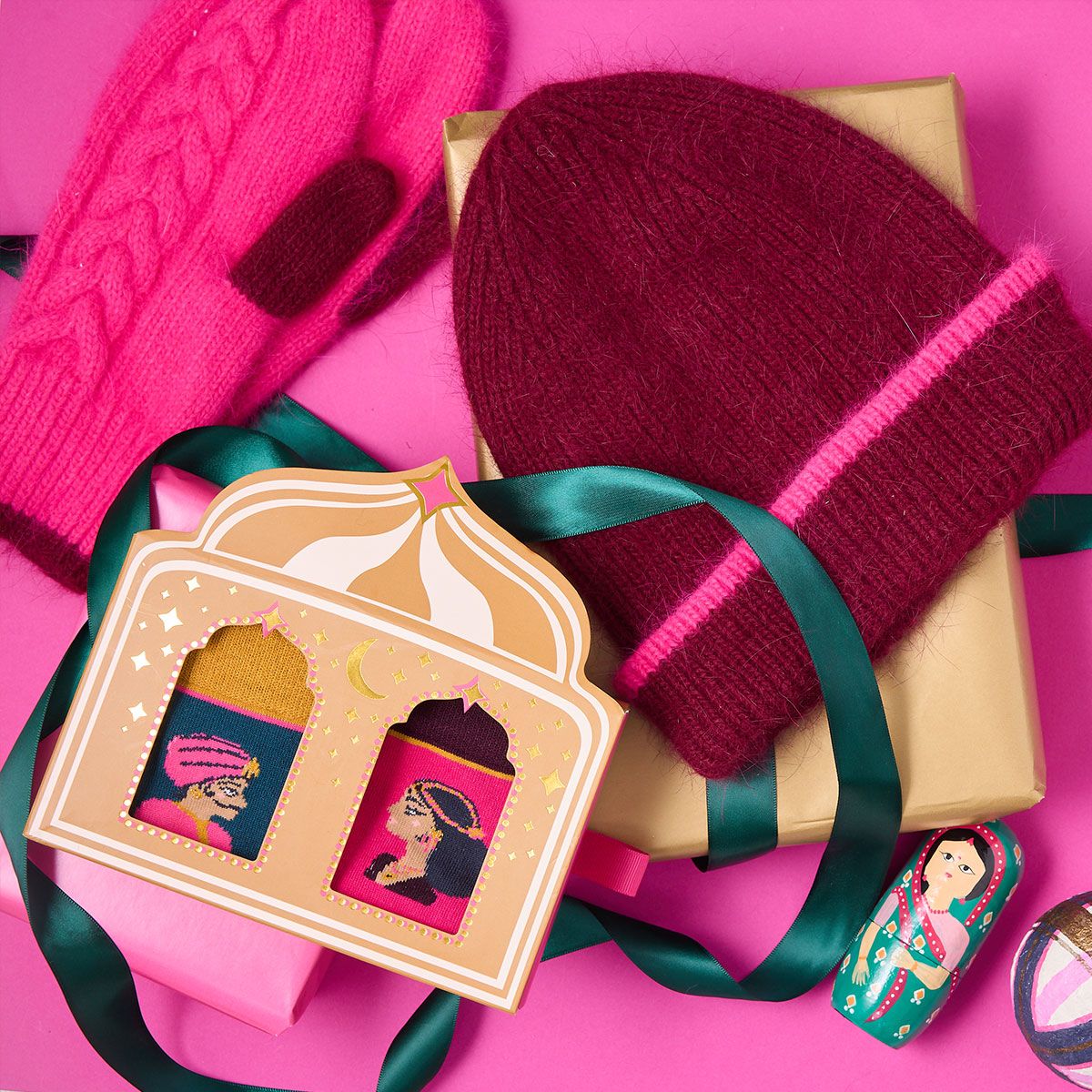 Coffret duo de chaussettes adulte - Mariage Indien .