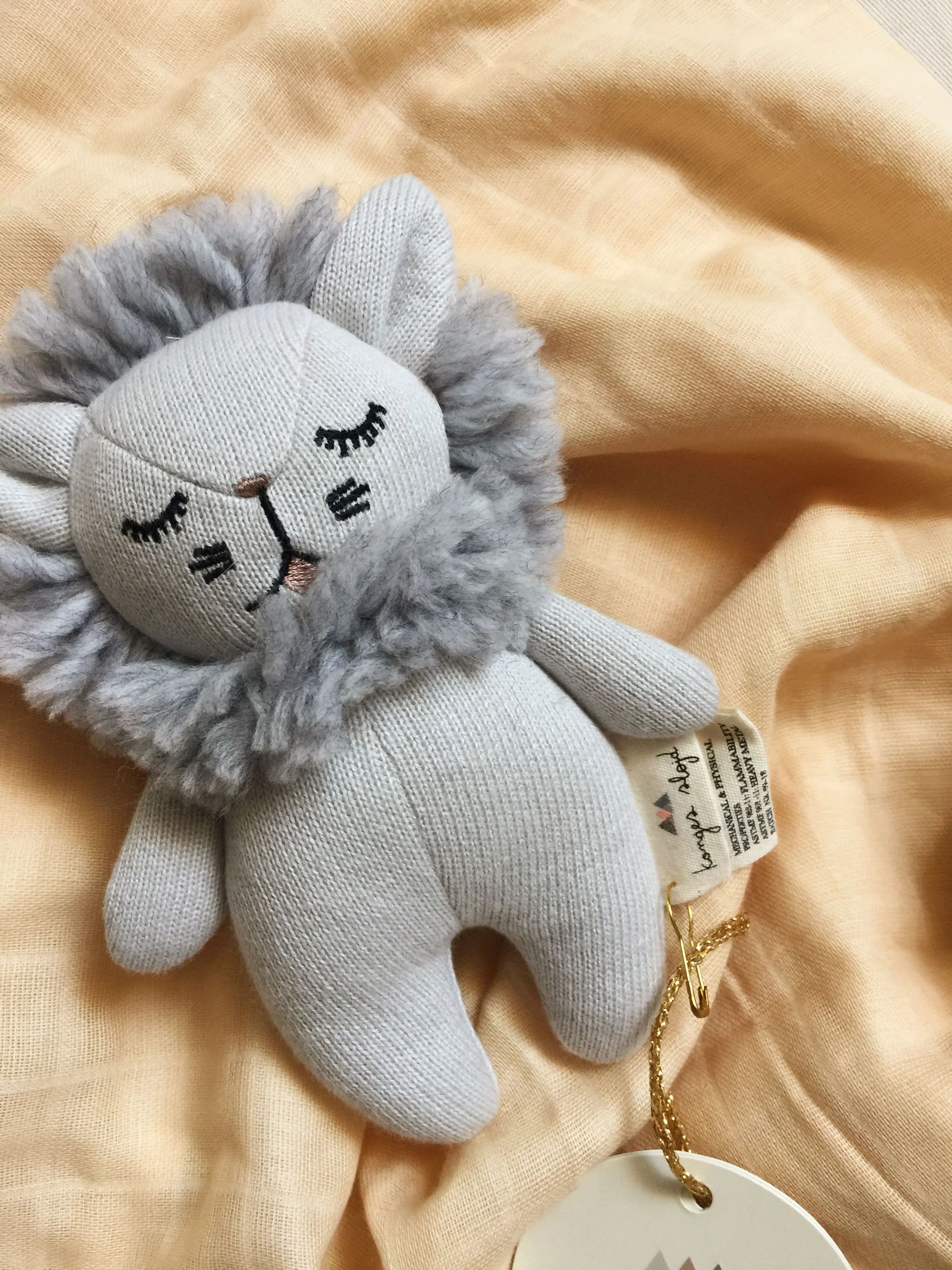 Løve bamse - grey - OS