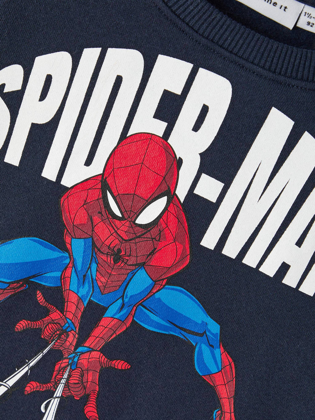 NAME IT Spider-Man sweater NMMJOX met printopdruk donkerblauw