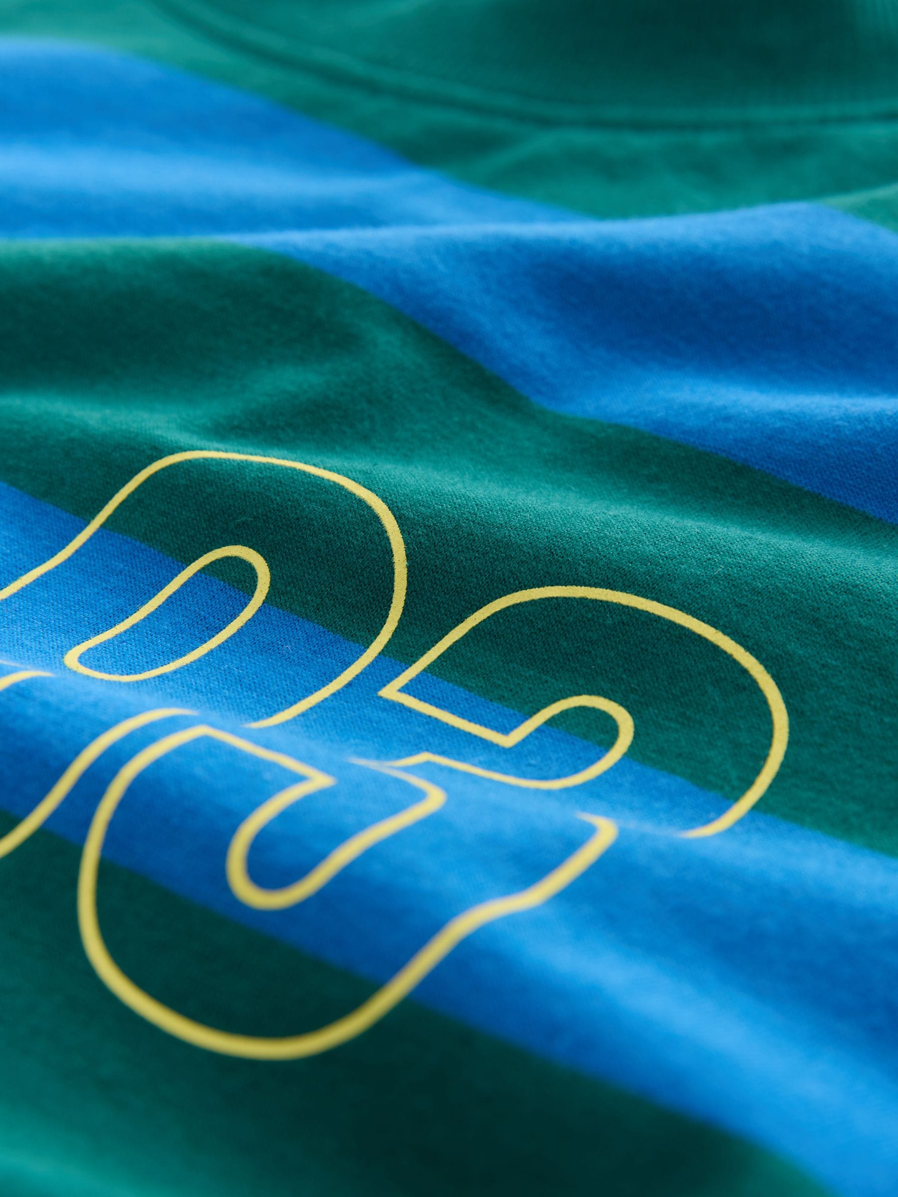 Groen/blauwe print - Gestreept T-shirt met lange mouwen en ronde hals
