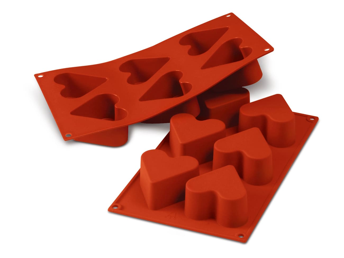 Moule silicone Silicon Flex - 6 coeur Ø 6,5 cm - 30 x 17,5 cm - Silikomart