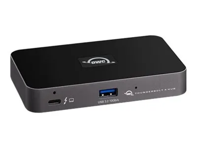OWC Thunderbolt Hub - Hub - 4 x USB-C - Skrivebord - Sort/Grå