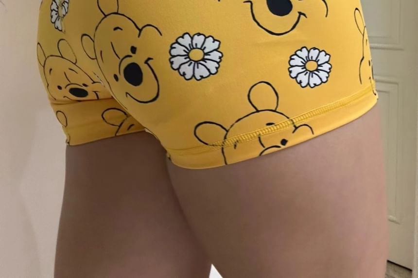 Runyz - Yogashorts met hoge taille en patroonprint