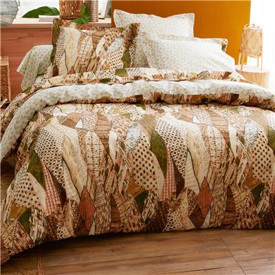Linge de lit effet pachwork motifs ethniques - BECQUET CRÉATION