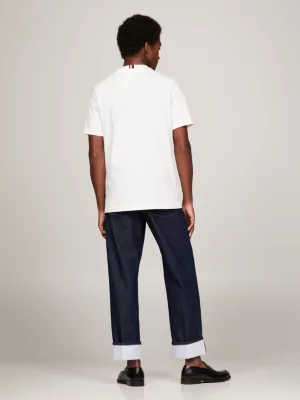 Camiseta com aplique de monograma TH
