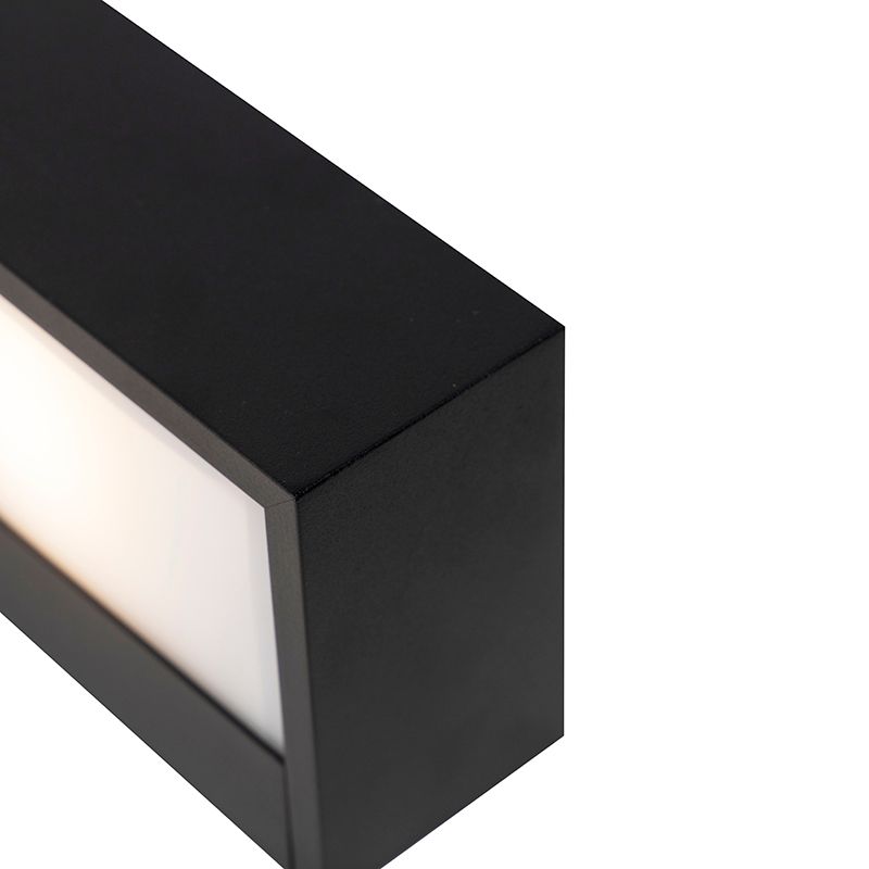 Design langwerpige wandlamp zwart 35 cm - Houx