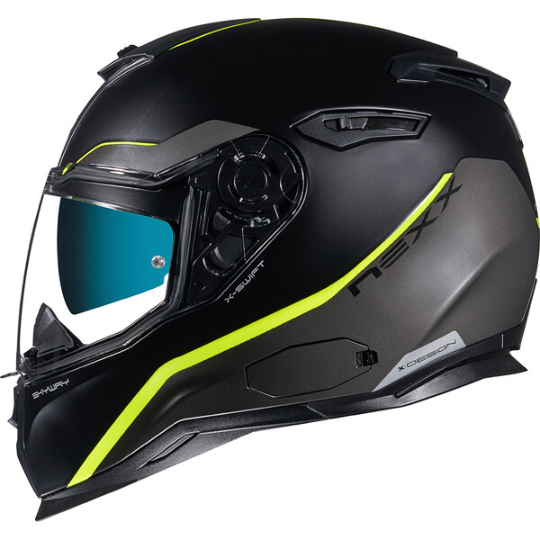 Nexx - Casque SX.100 Skyway Noir Mat / Gris Mat / Jaune fluo