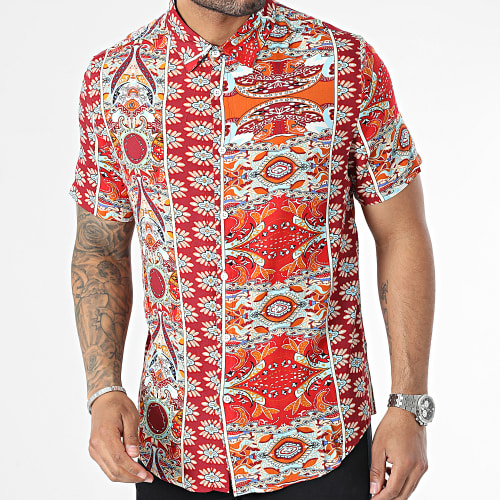 Chemise Manches Courtes Rouge