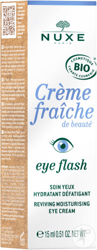 Nuxe Crème Fraîche De Beauté Eye Flash Soin Yeux Hydratant Défatigant Bio Tube 15ml